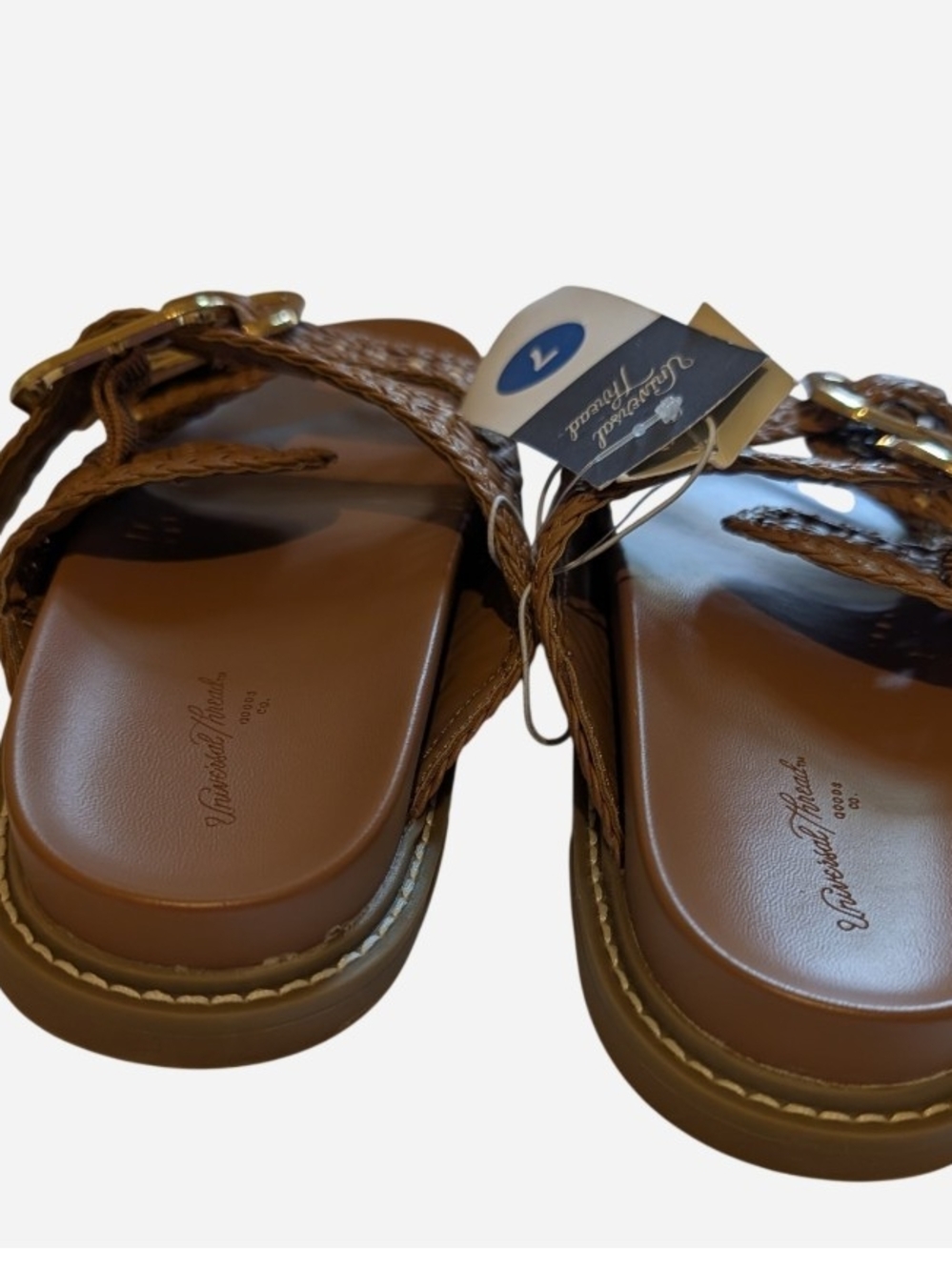 Universal Thread Braided Double-Buckle Sandals in Brown - Picture 7 of 7